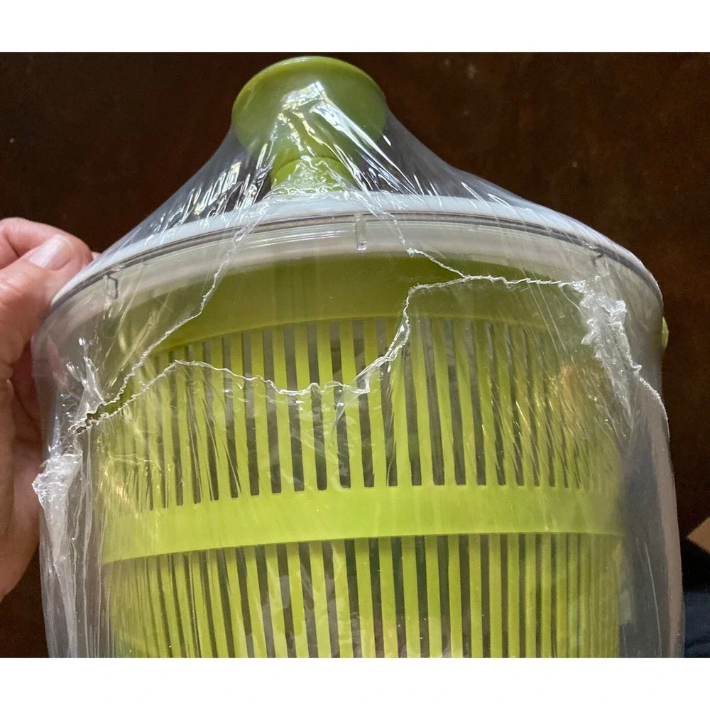 NEW Sharper Image Salad Spinner, Easy Spin-no Box